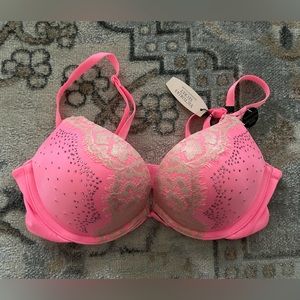 VICTORIA SECRET PINK RHINESTONE BOMBSHELL BRA